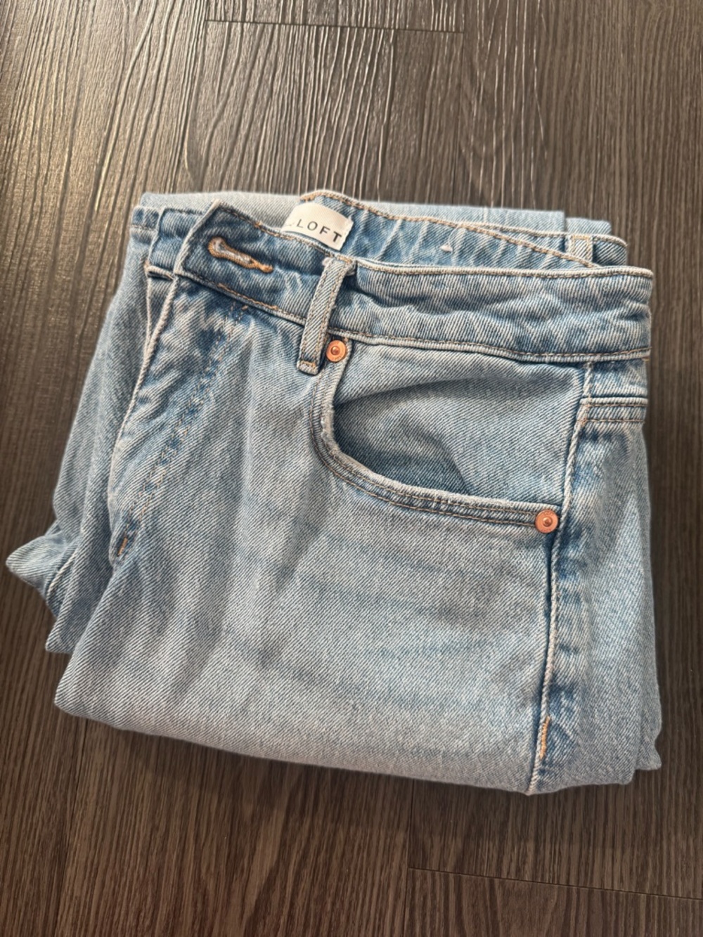 LOFT light-wash straight-leg denim